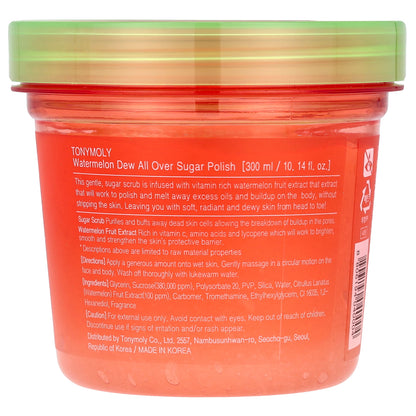 TonyMoly, Dew All Over Sugar Polish, Watermelon, 10.14 fl oz (300 ml)
