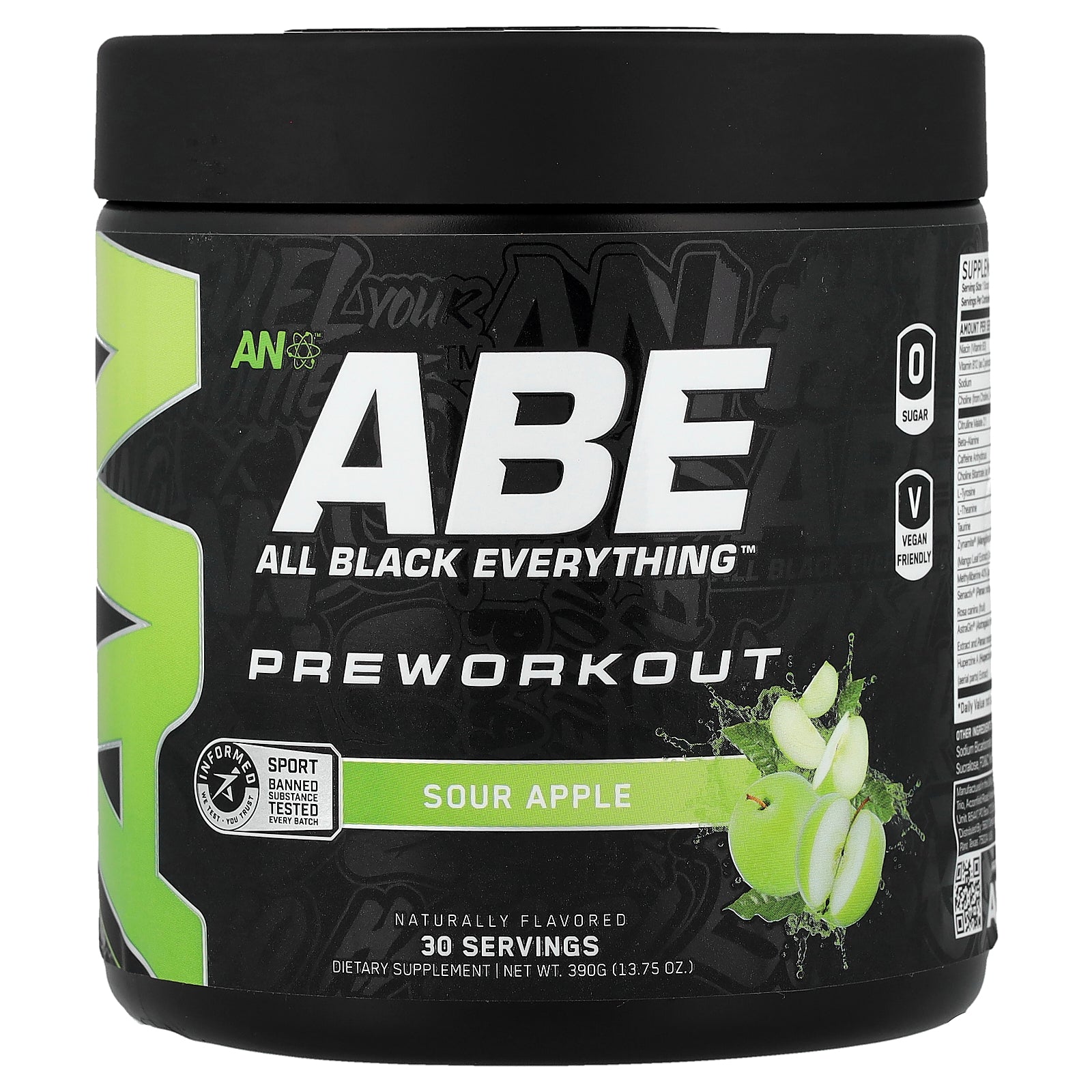 ABE, Pre-Workout, Sour Apple, 13.75 oz (390 g)