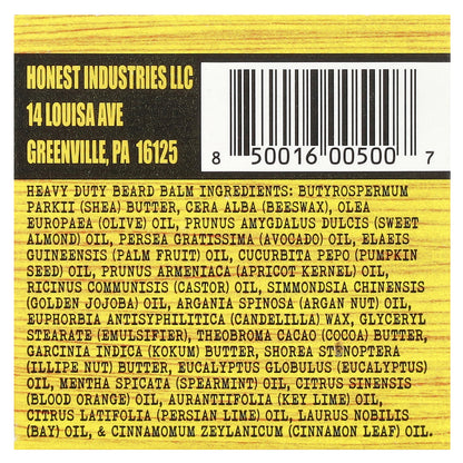 Honest Amish, Heavy Duty Beard Balm, 2 oz (60 ml)