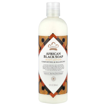 Nubian Heritage, Body Lotion, African Black Soap, 13 fl oz (384 ml)