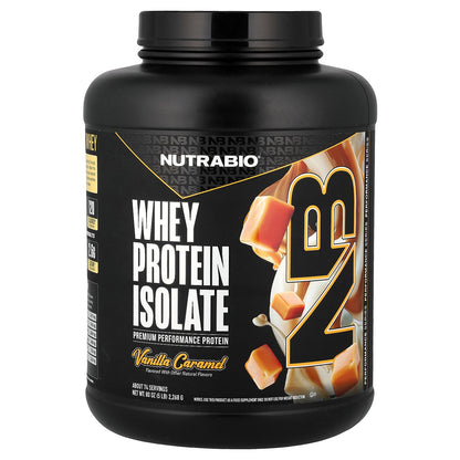 NutraBio, Whey Protein Isolate, Vanilla Caramel , 5 lb (2,268 g)