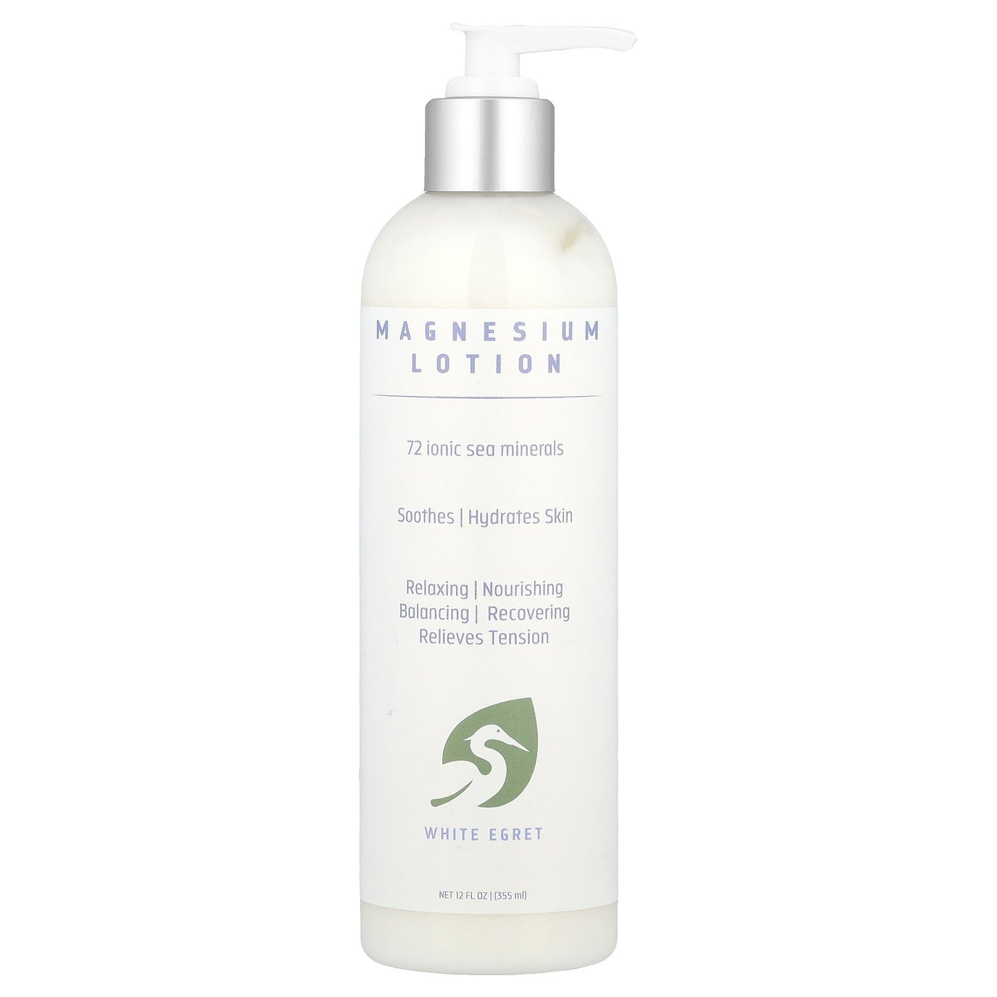 White Egret, Magnesium Lotion, 12 fl oz (355 ml)