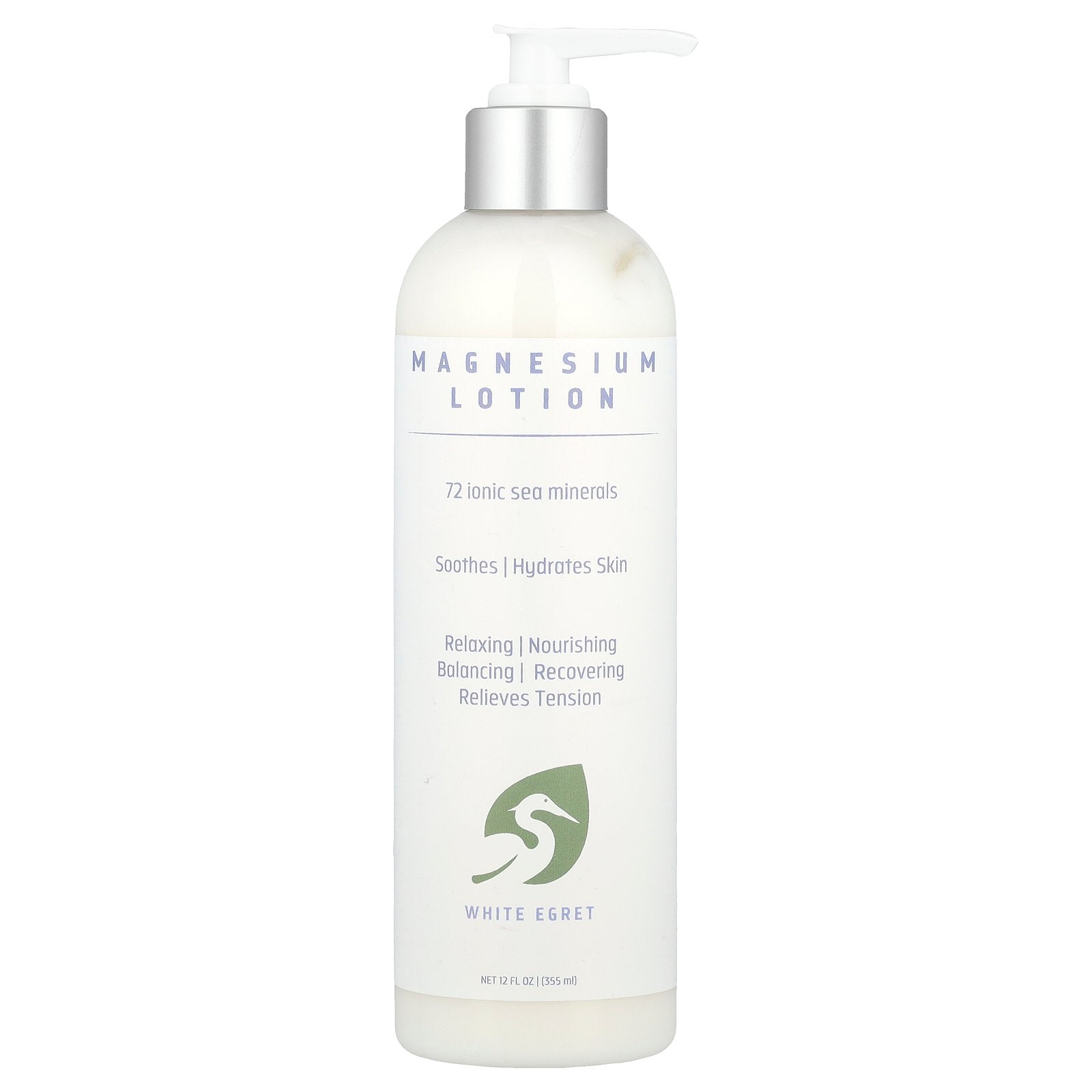 White Egret, Magnesium Lotion, 12 fl oz (355 ml)