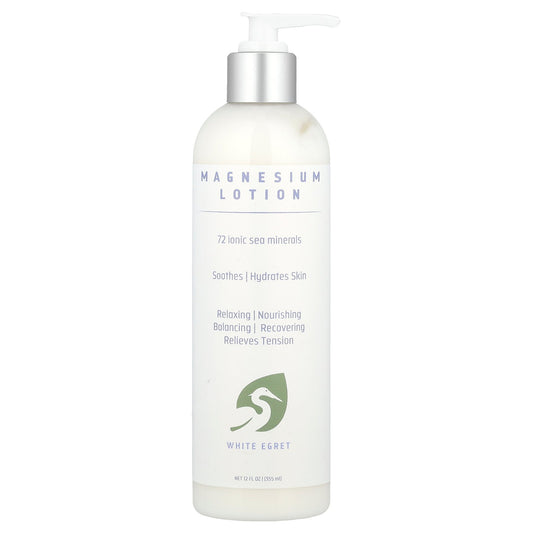 White Egret, Magnesium Lotion, 12 fl oz (355 ml)