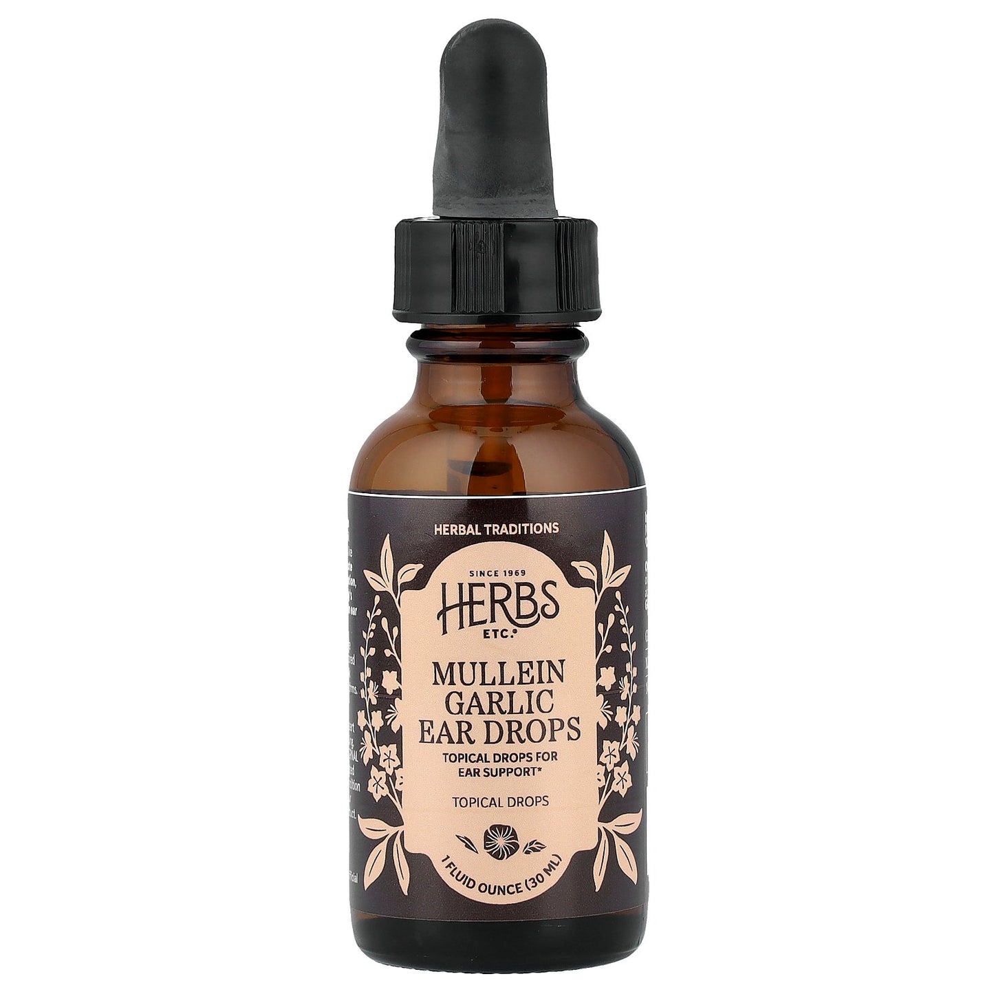 Herbs Etc., Mullein Garlic Ear Drops, 1 fl oz (30 ml)