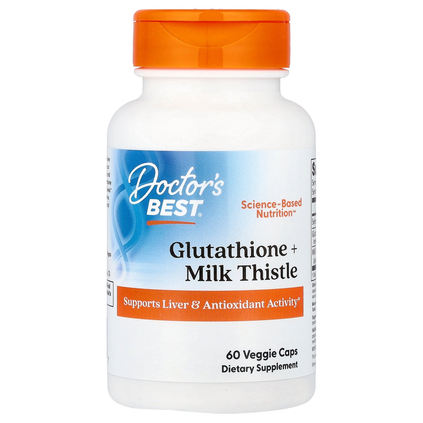 Doctor's Best, Glutathione + Milk Thistle , 60 Veggie Caps