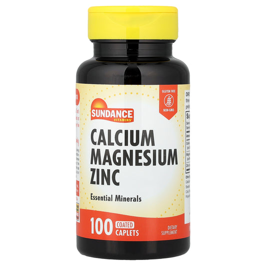 Sundance Vitamins, Calcium, Magnesium, Zinc, 100 Coated Caplets