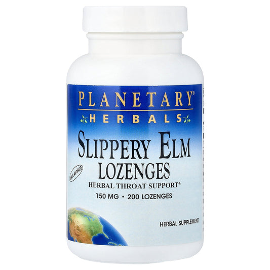 Planetary Herbals, Slippery Elm Lozenges, Unflavored, 150 mg, 200 Lozenges
