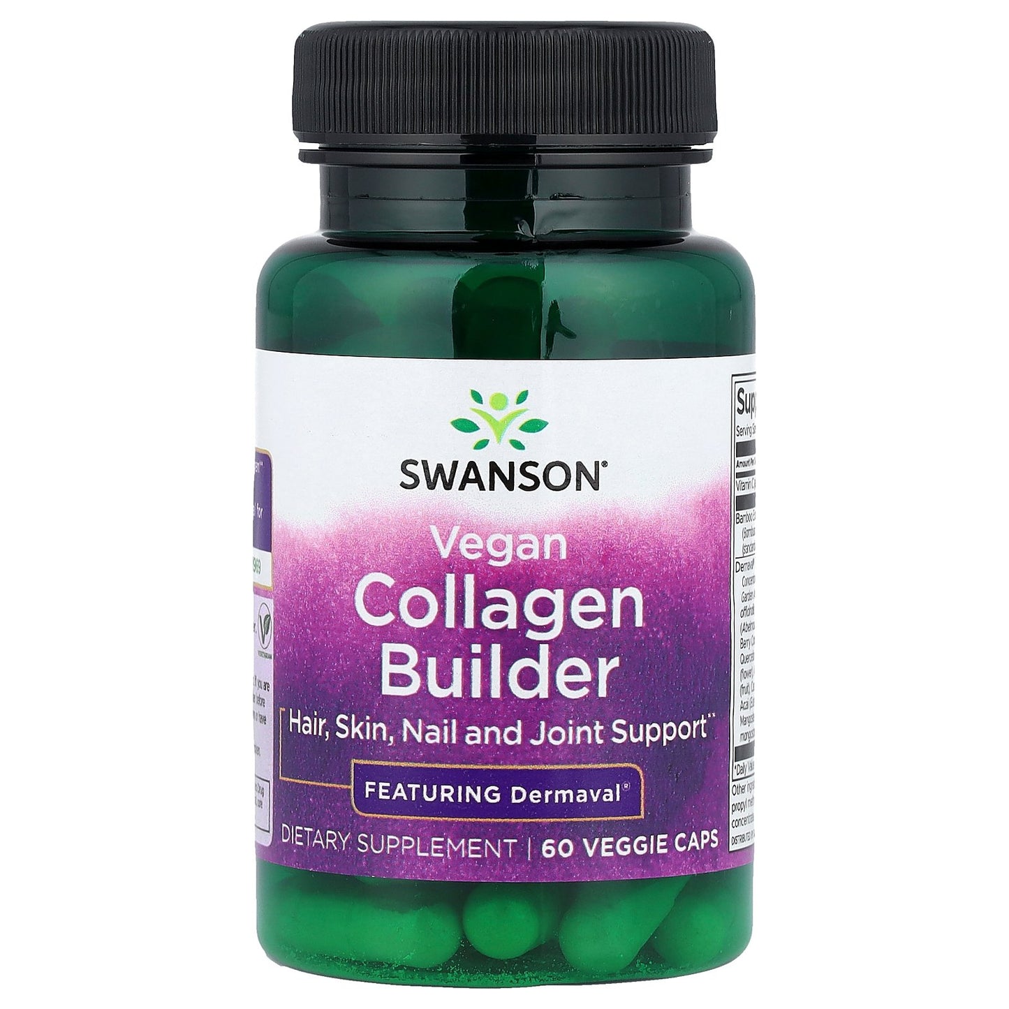 Swanson, Vegan Collagen Builder, 60 Veggie Capsules