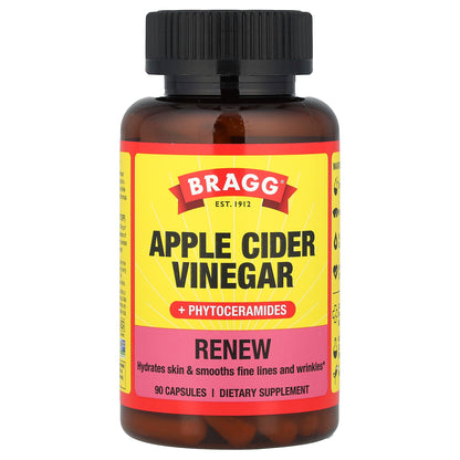 Bragg, Renew, Apple Cider Vinegar + Phytoceramides, 90 Capsules