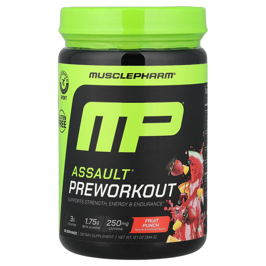 MusclePharm, Assault® Preworkout, Fruit Punch, 12.1 oz (344 g)