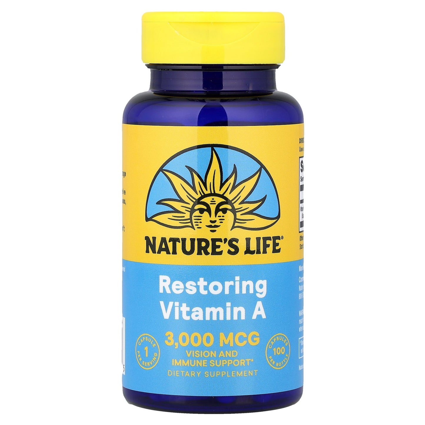 Nature's Life, Vitamin A, 3,000 mcg (10,000 IU), 100 Capsules
