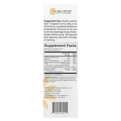 SunLipid, Liposomal B Complex, 5.07 fl oz (150 ml)