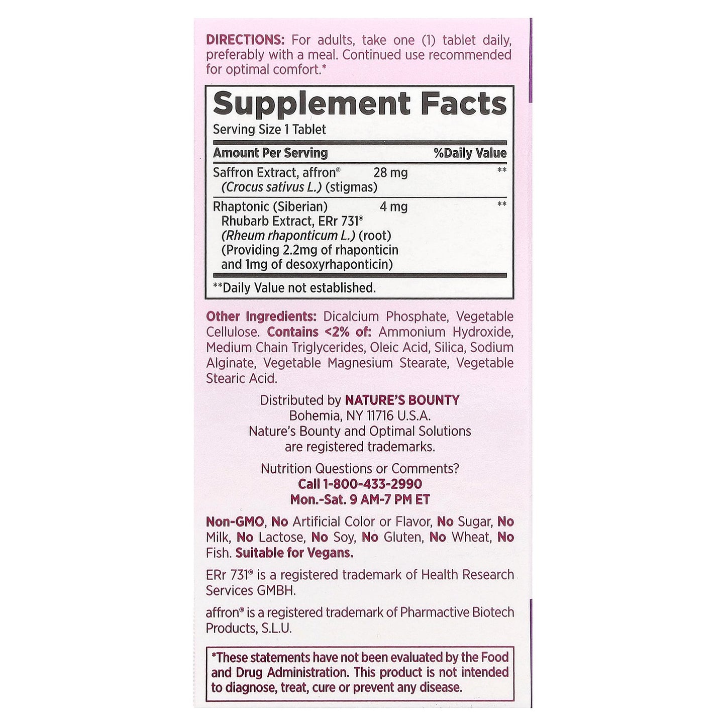 Nature's Bounty, Optimal Solutions®, Advanced Menopause Relief, 30 Tablets