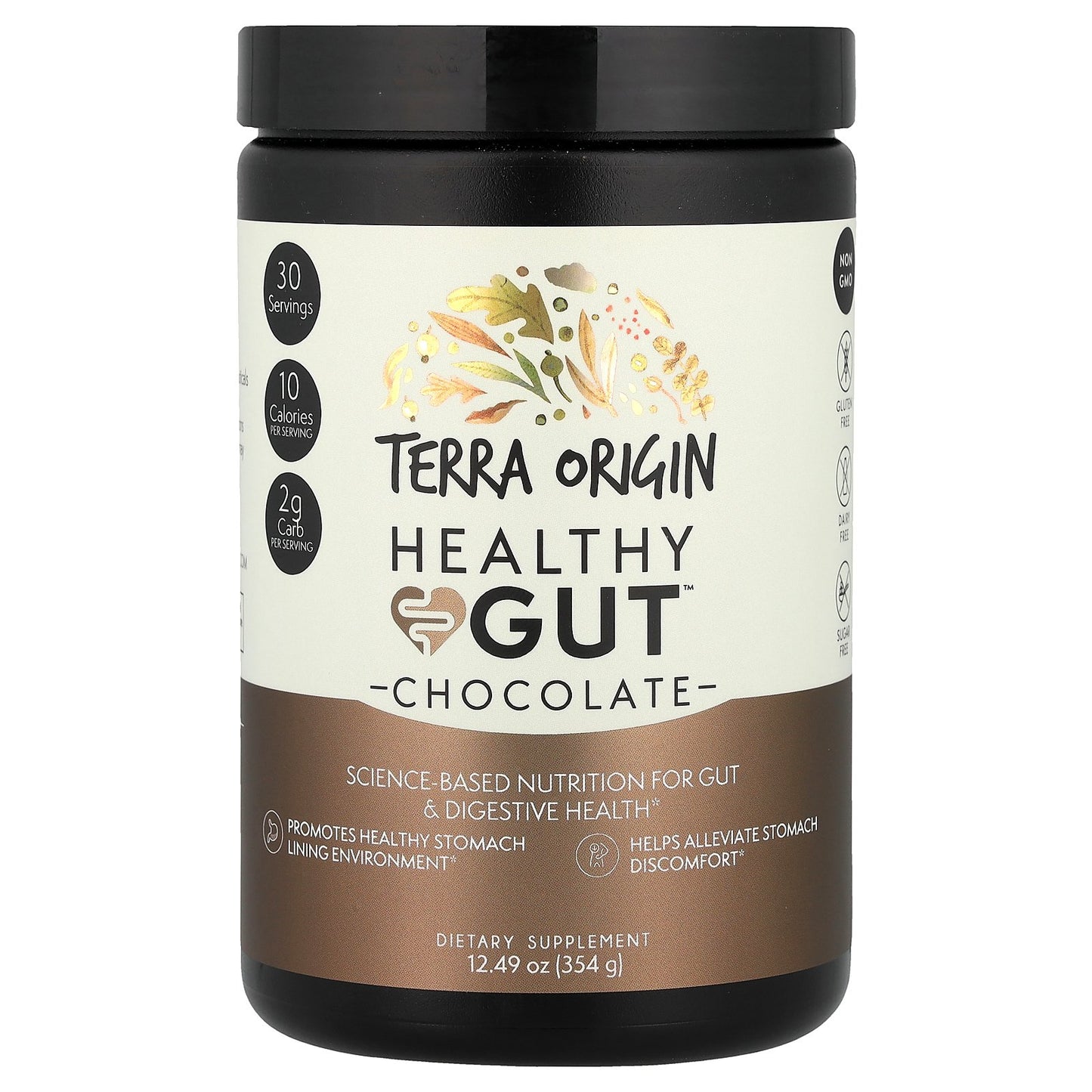 Terra Origin, Healthy Gut™, Chocolate, 12.49 oz (354 g)