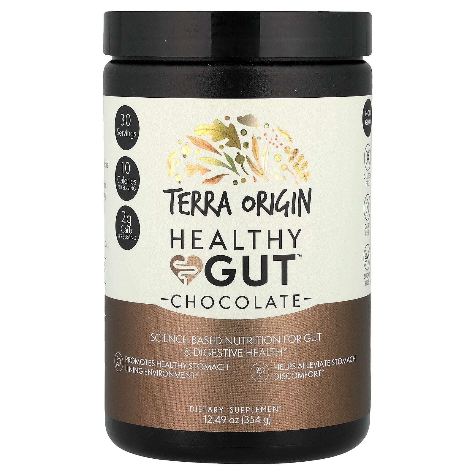 Terra Origin, Healthy Gut™, Chocolate, 12.49 oz (354 g)