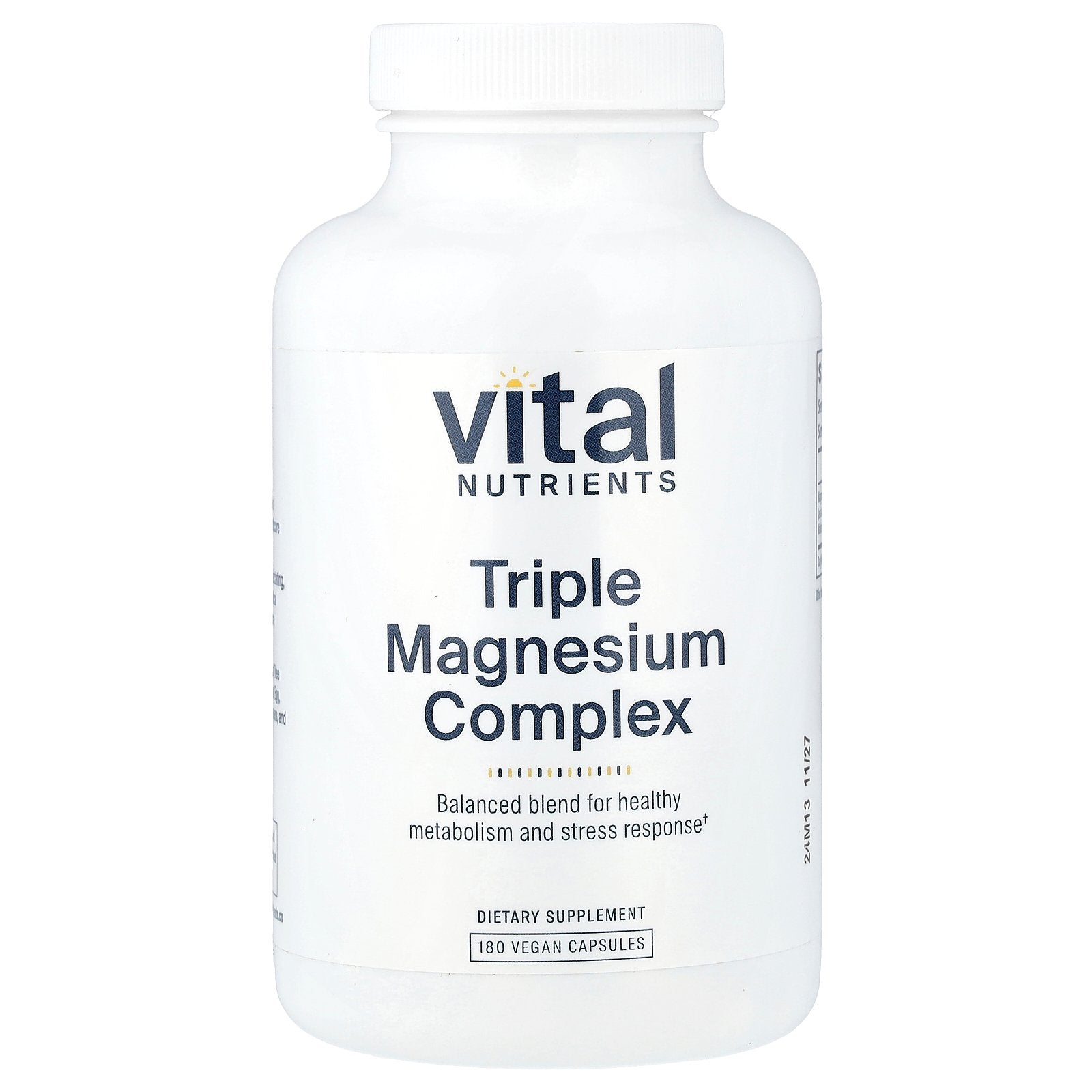 Vital Nutrients, Triple Magnesium Complex, 180 Vegan Capsules (250 mg per Capsule)