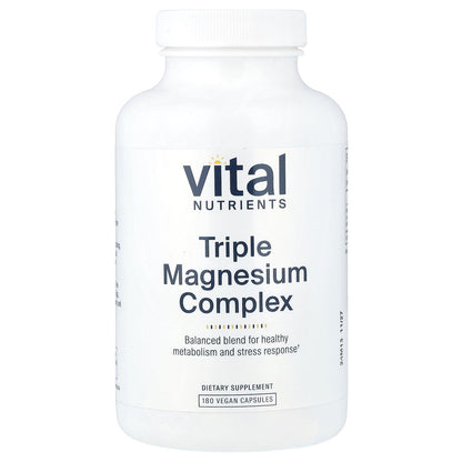 Vital Nutrients, Triple Magnesium Complex, 180 Vegan Capsules (250 mg per Capsule)