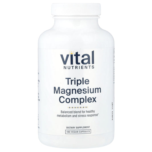 Vital Nutrients, Triple Magnesium Complex, 180 Vegan Capsules (250 mg per Capsule)