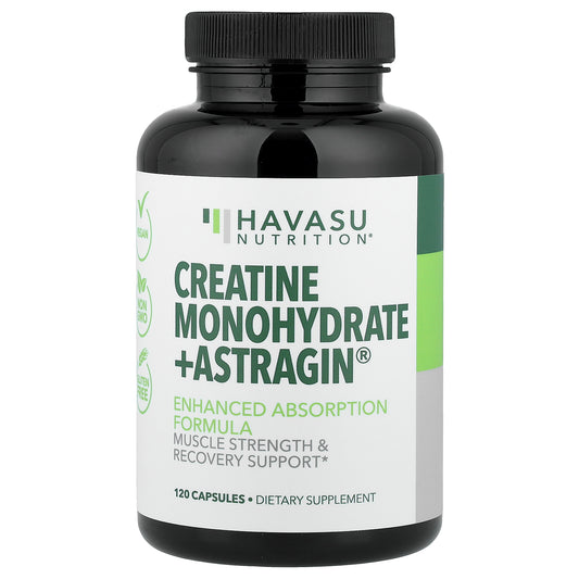 Havasu Nutrition, Creatine Monohydrate + Astragin®, 120 Capsules