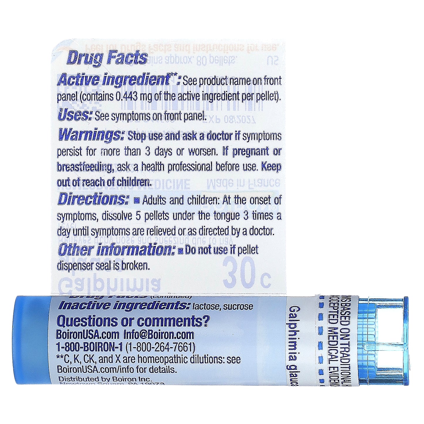 Boiron, Galphimia Glauca, 30C, Hay Fever Relief, Approx 80 Pellets