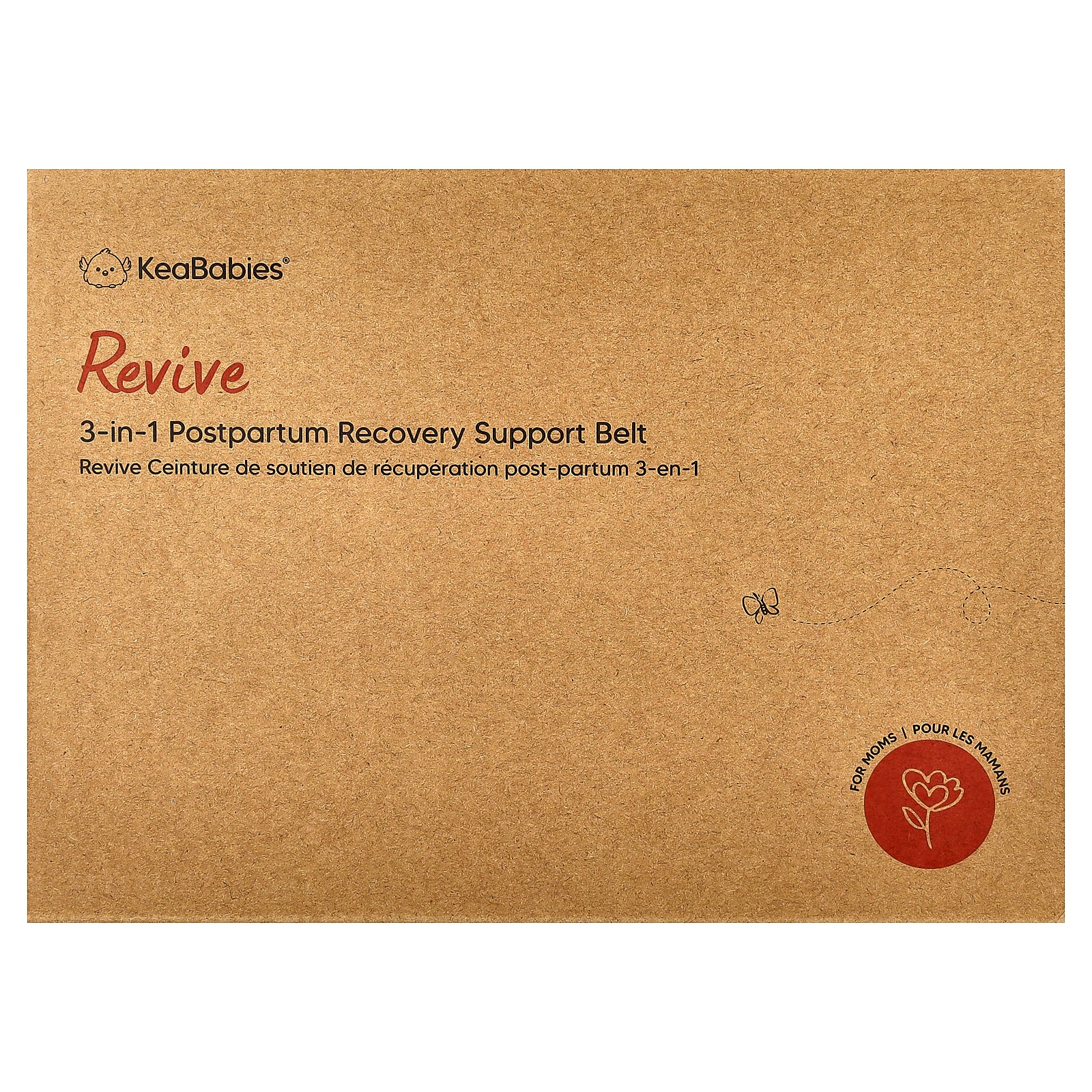 KeaBabies, Revive, 3-in-1 Postpartum Recovery Support Belt, M/L, Classic Ivory, 1 Set