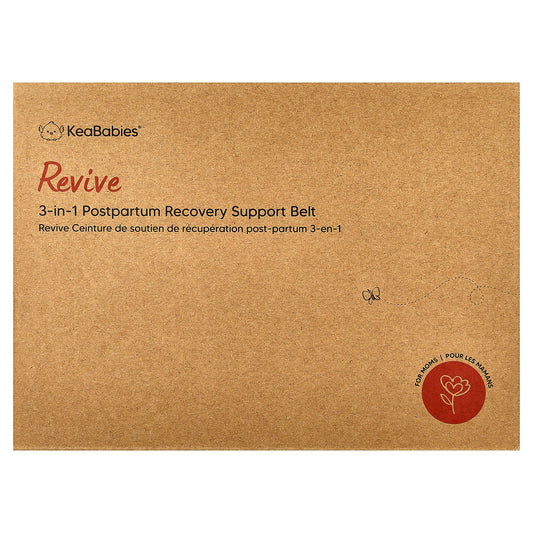 KeaBabies, Revive, 3-in-1 Postpartum Recovery Support Belt, M/L, Classic Ivory, 1 Set