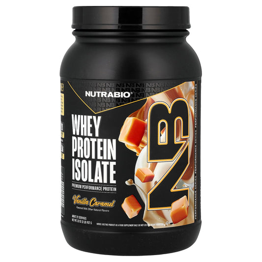 NutraBio, Whey Protein Isolate, Vanilla Caramel, 2 lb (907 g)