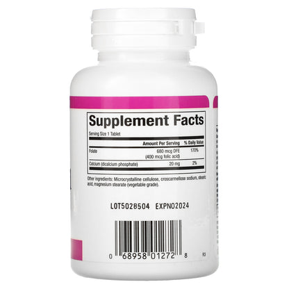 Natural Factors, Folic Acid, 400 mcg, 90 Tablets
