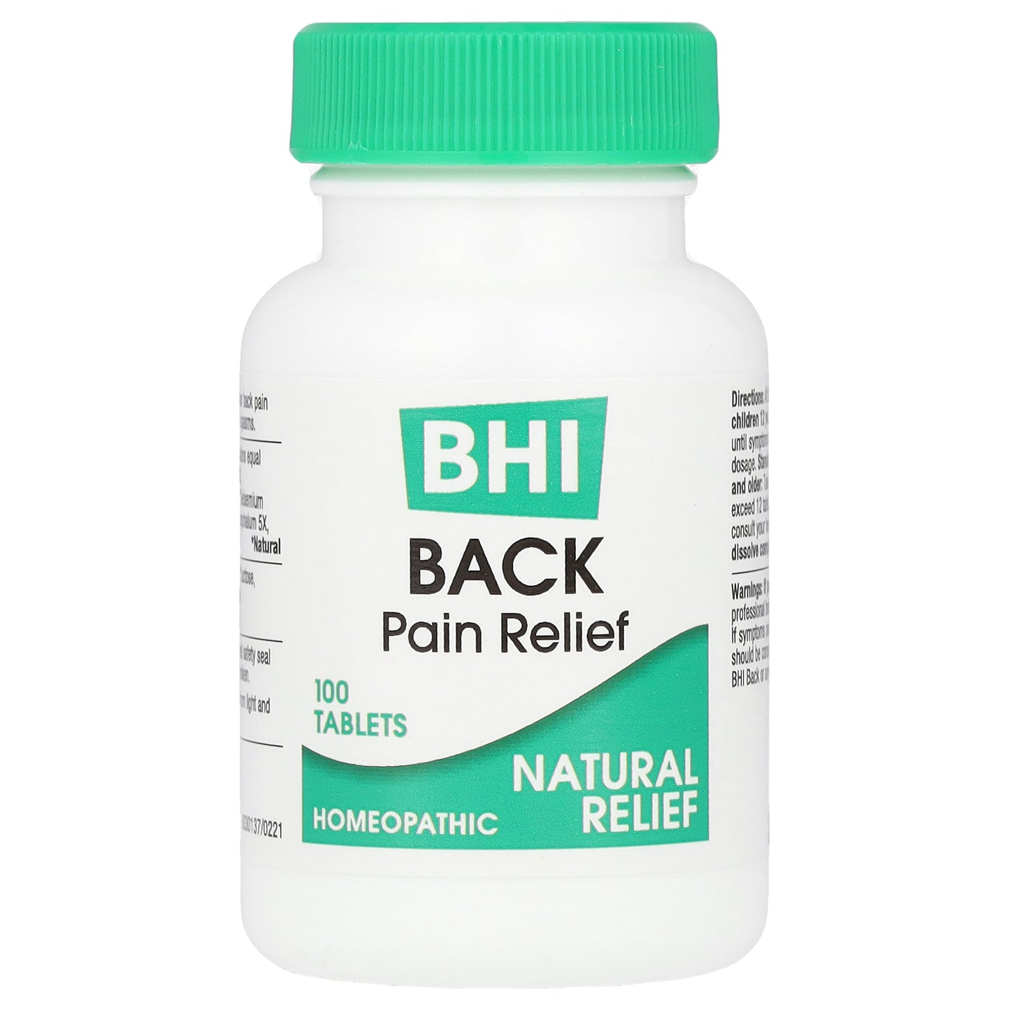 MediNatura, BHI, Back Pain Relief Tables, 100 Tablets