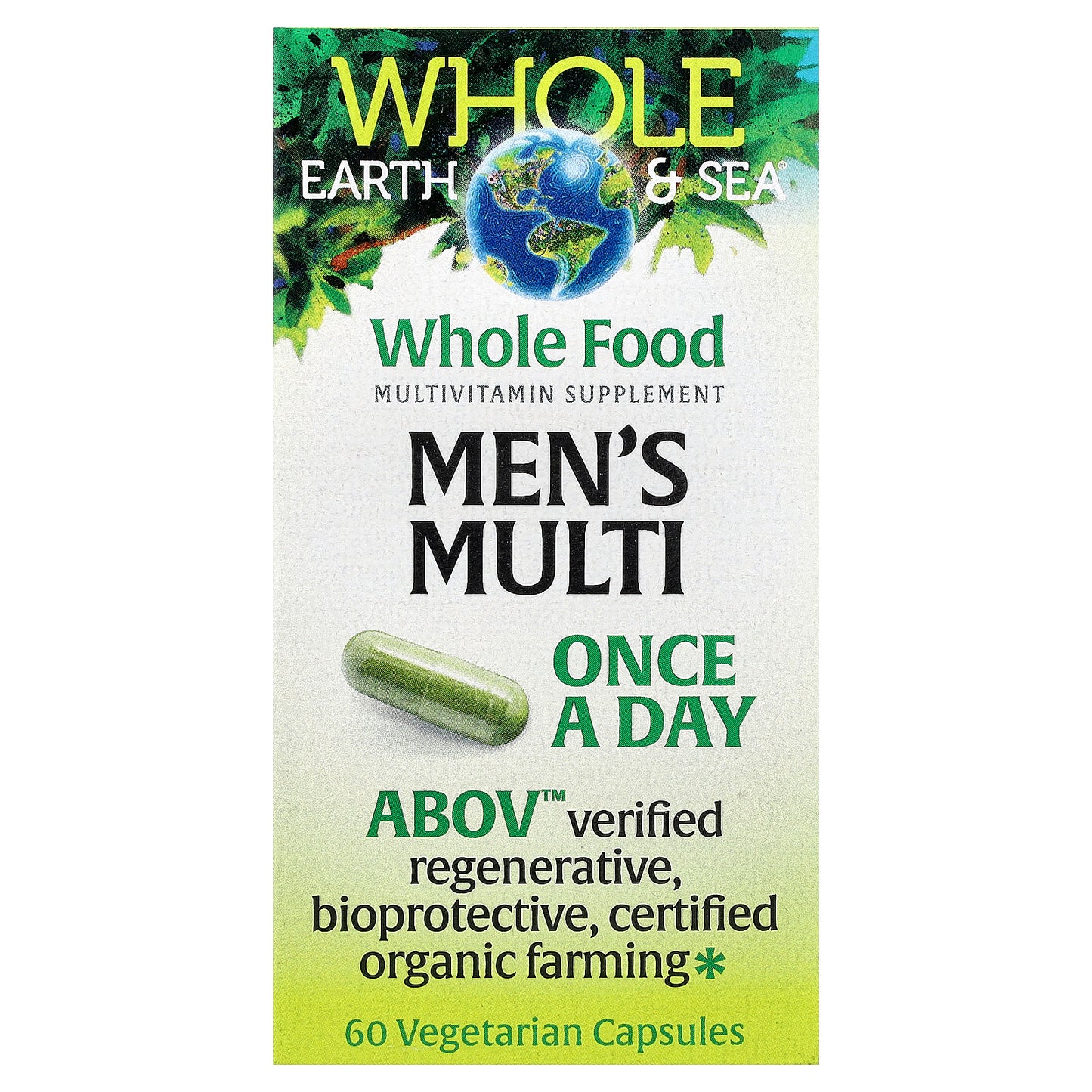 Natural Factors, Whole Earth & Sea®, Men's Multi, 60 Vegetarian Capsules