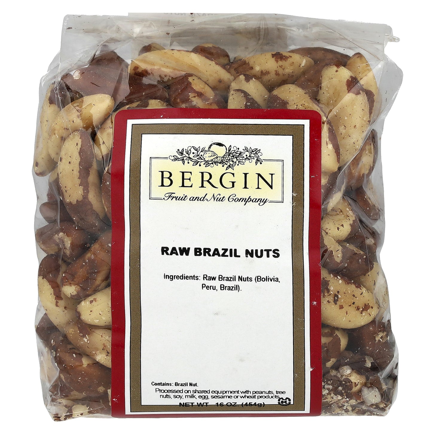 Bergin Fruit and Nut Company, Raw Brazil Nuts, 16 oz (454 g)