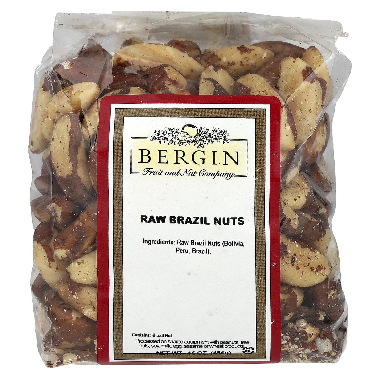 Bergin Fruit and Nut Company, Raw Brazil Nuts, 16 oz (454 g)
