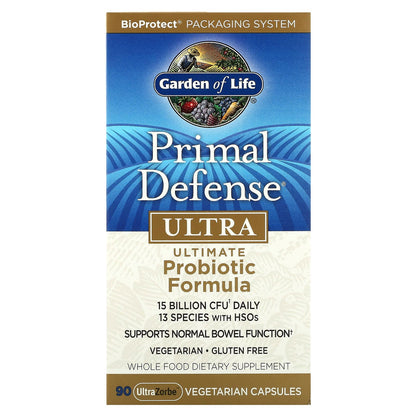 Garden of Life, Primal Defense, Ultra, Ultimate Probiotic Formula, 90 UltraZorbe Vegetarian Capsules