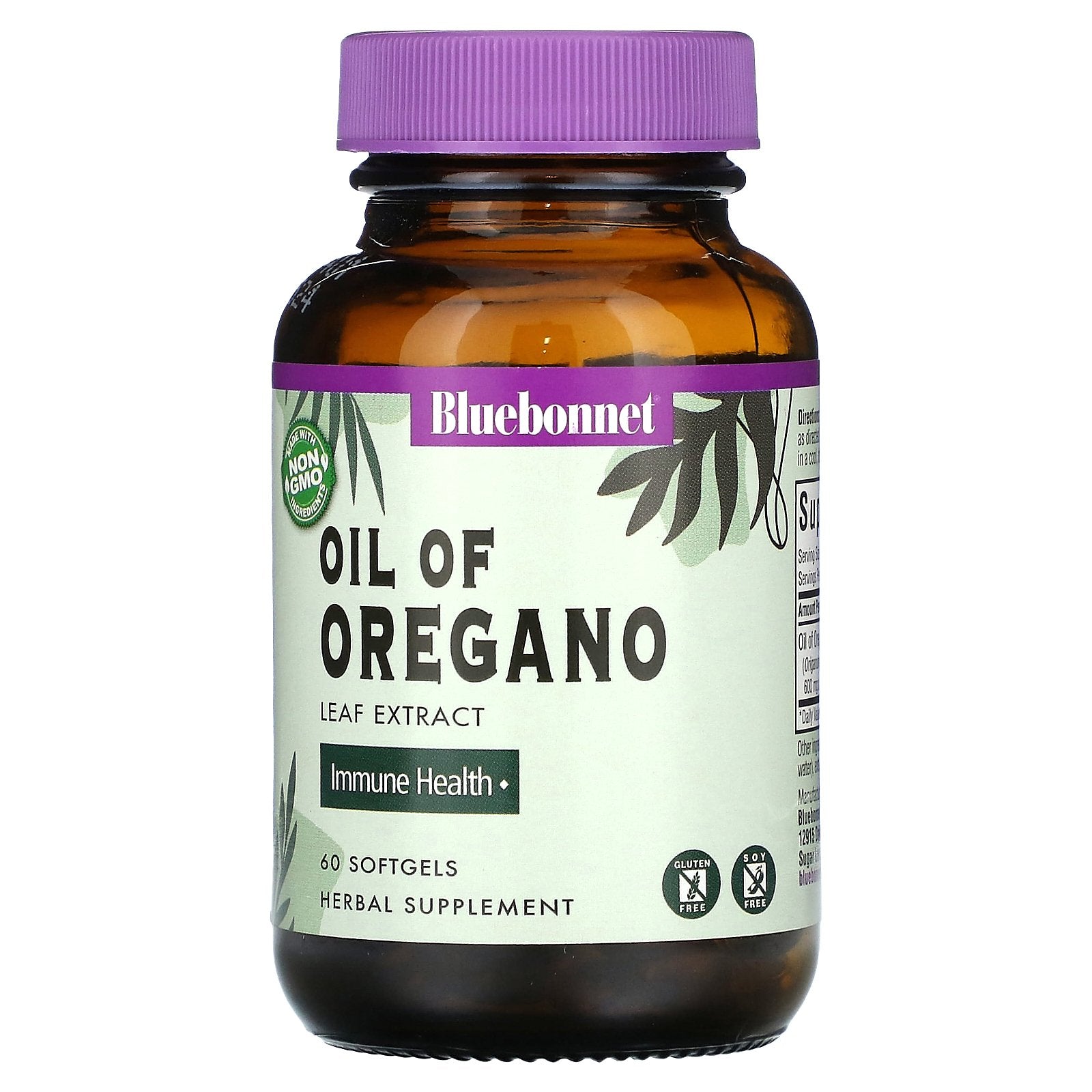 Bluebonnet Nutrition, Oil of Oregano, Leaf Extract, 150 mg , 60 Softgels