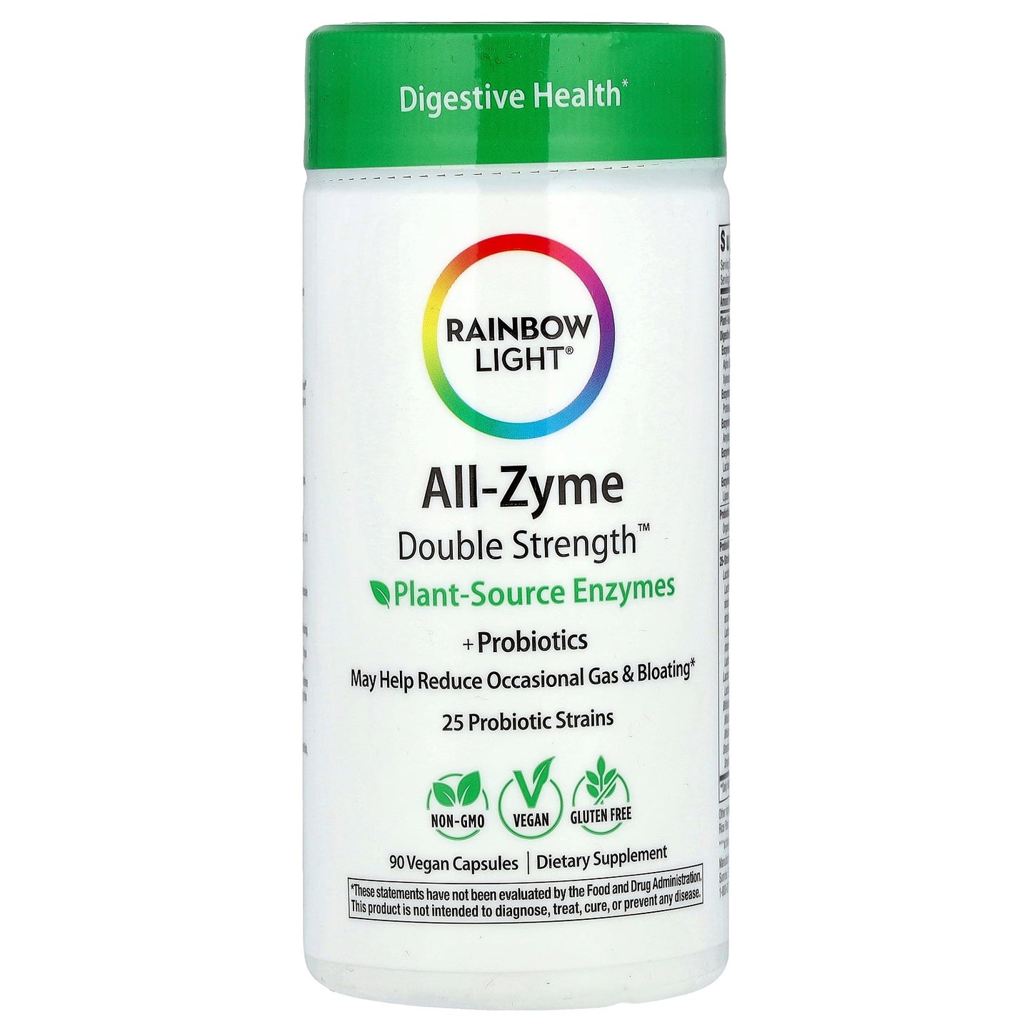 Rainbow Light, All-Zyme™, Plant Source Enzymes +Probiotics, 90 Vegan Capsules