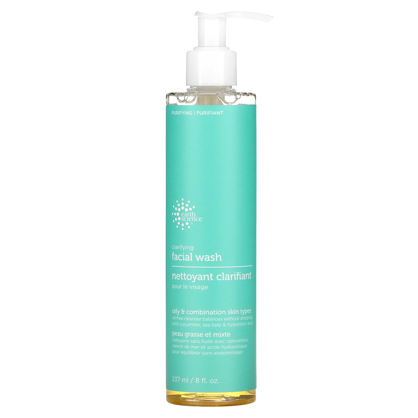 Earth Science, Clarifying Facial Wash, Oily & Combination Skin Types, 8 fl oz (237 ml)