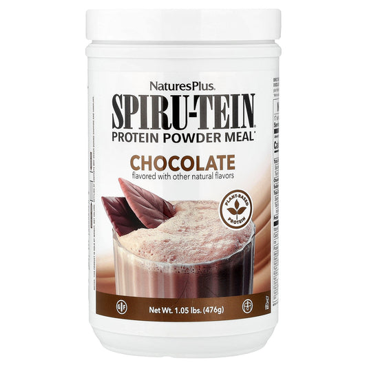 NaturesPlus, Spiru-Tein®, Protein Powder Meal, Chocolate, 1.05 lbs (476 g)