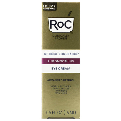 RoC, Retinol Correxion, Line Smoothing Eye Cream, 0.5 fl oz (15 ml)