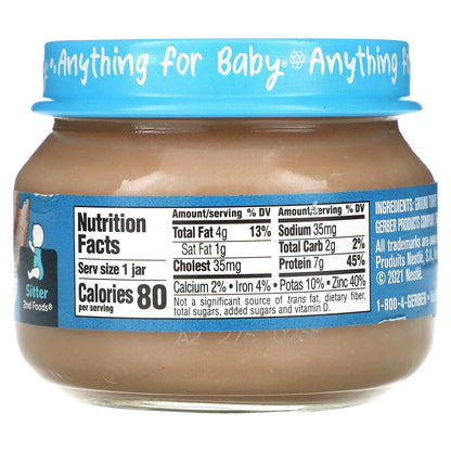 Gerber, Mealtime for Baby, 2nd Foods®, Turkey & Gravy, 2.5 oz (71 g)