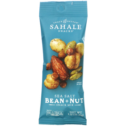 Sahale Snacks, Snack Mix, Sea Salt Bean + Nut, 9 Bags, 1.25 oz (36 g) Each