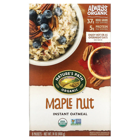 Nature's Path, Organic Instant Oatmeal, Maple Nut, 8 Packets, 14 oz (400 g)