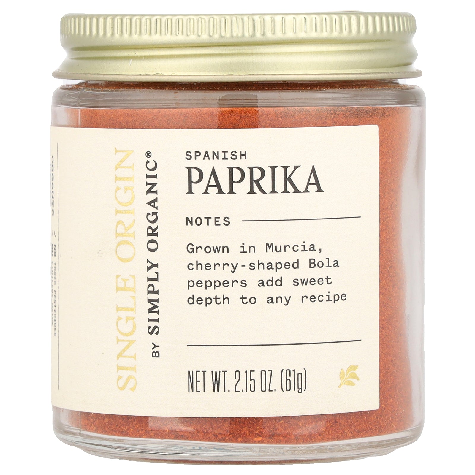 Simply Organic, Single Origin, Spanish Paprika, 2.15 oz (61 g)