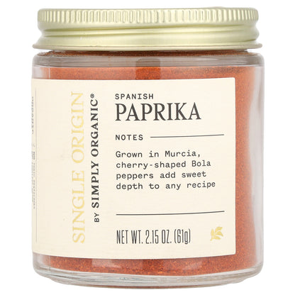 Simply Organic, Single Origin, Spanish Paprika, 2.15 oz (61 g)