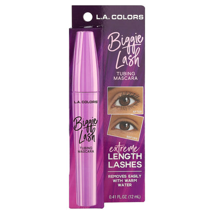 L.A. Colors, Biggie Lash, Tubing Mascara, CBMS812 Black, 0.41 fl oz (12 ml)