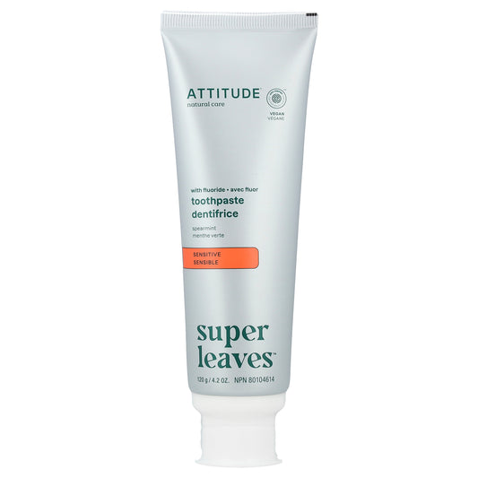 ATTITUDE, Super Leaves™, Sensitive Toothpaste, Spearmint, 4.2 oz  (120 g)