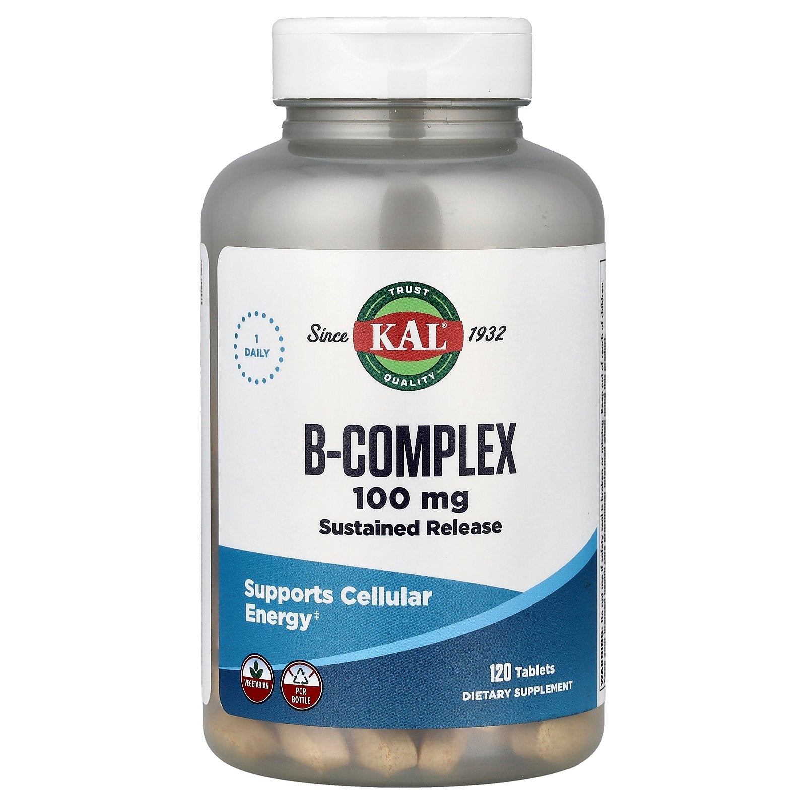 KAL, B-Complex, 100 mg, 120 Tablets