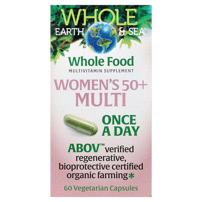 Natural Factors, Whole Earth & Sea®, Women's 50+ Multi, 60 Vegetarian Capsules