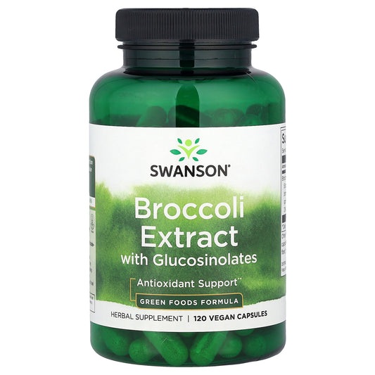 Swanson, Broccoli Extract with Glucosinolates, 120 Vegan Capsules (600 mg per Capsule)