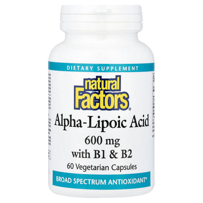 Natural Factors, Alpha-Lipoic Acid with B1 & B2, 60 Vegetarian Capsules